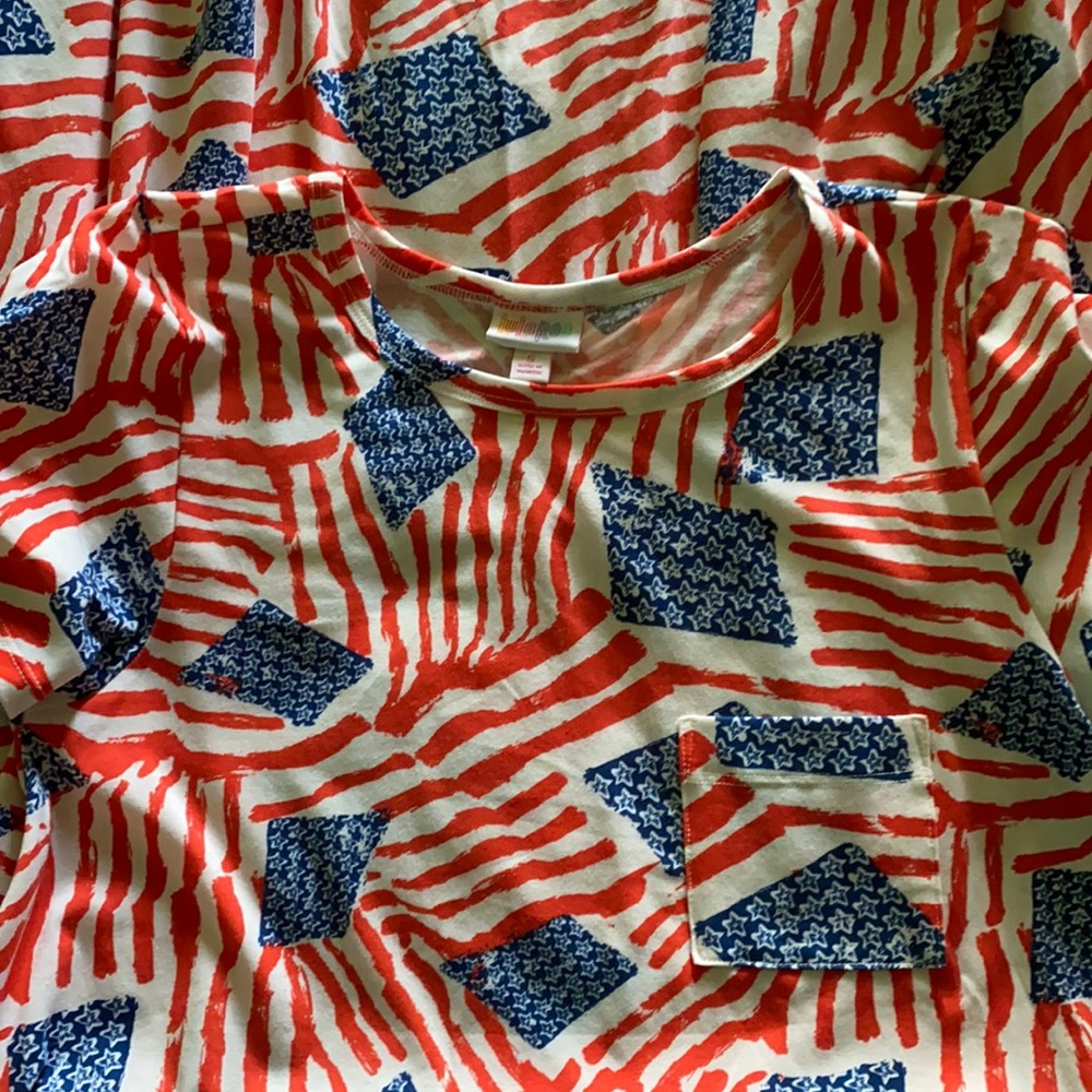 Red white and blue Carly